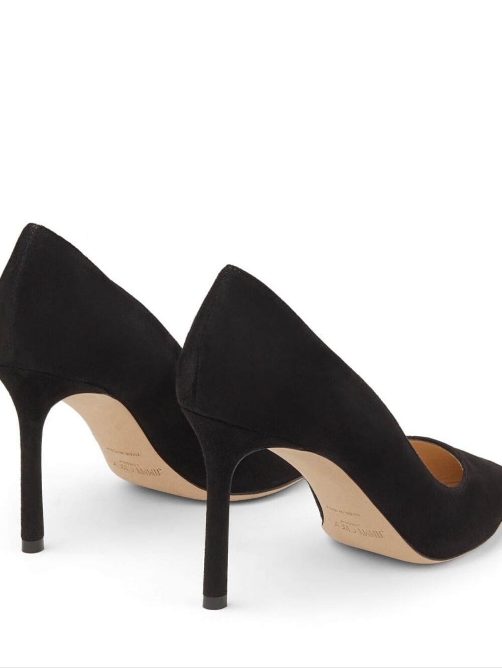 Jimmy Choo Romy 85mm Black Suede Pointed Pumps - Picture 14 of 15